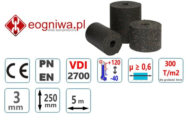 Mata antypoślizgowa 3x250x10000 