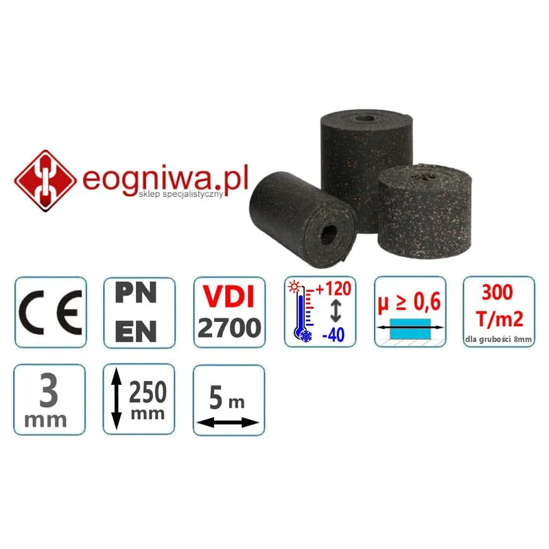 Mata antypoślizgowa 3x250x5000  