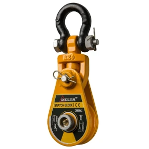 Zblocze linowe z szeklą DELTA, 25-29 mm, 20 ton