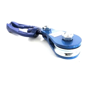 Rolka linowa z zamkiem ślizgowym dwustronnym obrotowym klasa 100 (60kN)       