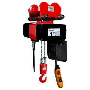 DELTA Elektryczny wciągnik łańcuchowy DMH z wózkiem jezdnym 230V, 1 tona Linia PREMIUM