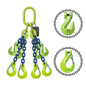 Zawiesie łańcuchowe 4-cięgnowe skracane 40T z hakami Ø22 kl.10