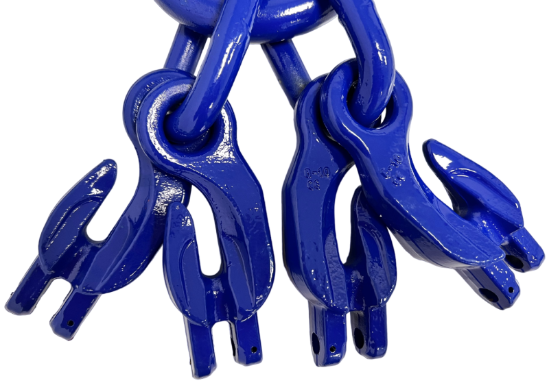 Zawiesie łańcuchowe 4-cięgnowe skracane 3T z hakami bezpiecznymi